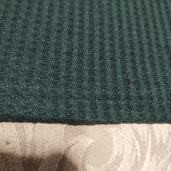 ◾🌿◾NWOT Men's Hunter Forest Pine Green Solid Waffle Weave Knit T-Shirt - 2XL - Picture 13 of 15